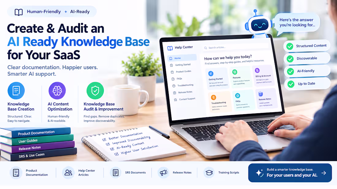 Cover image for Knowledge Base Creation for SaaS Products