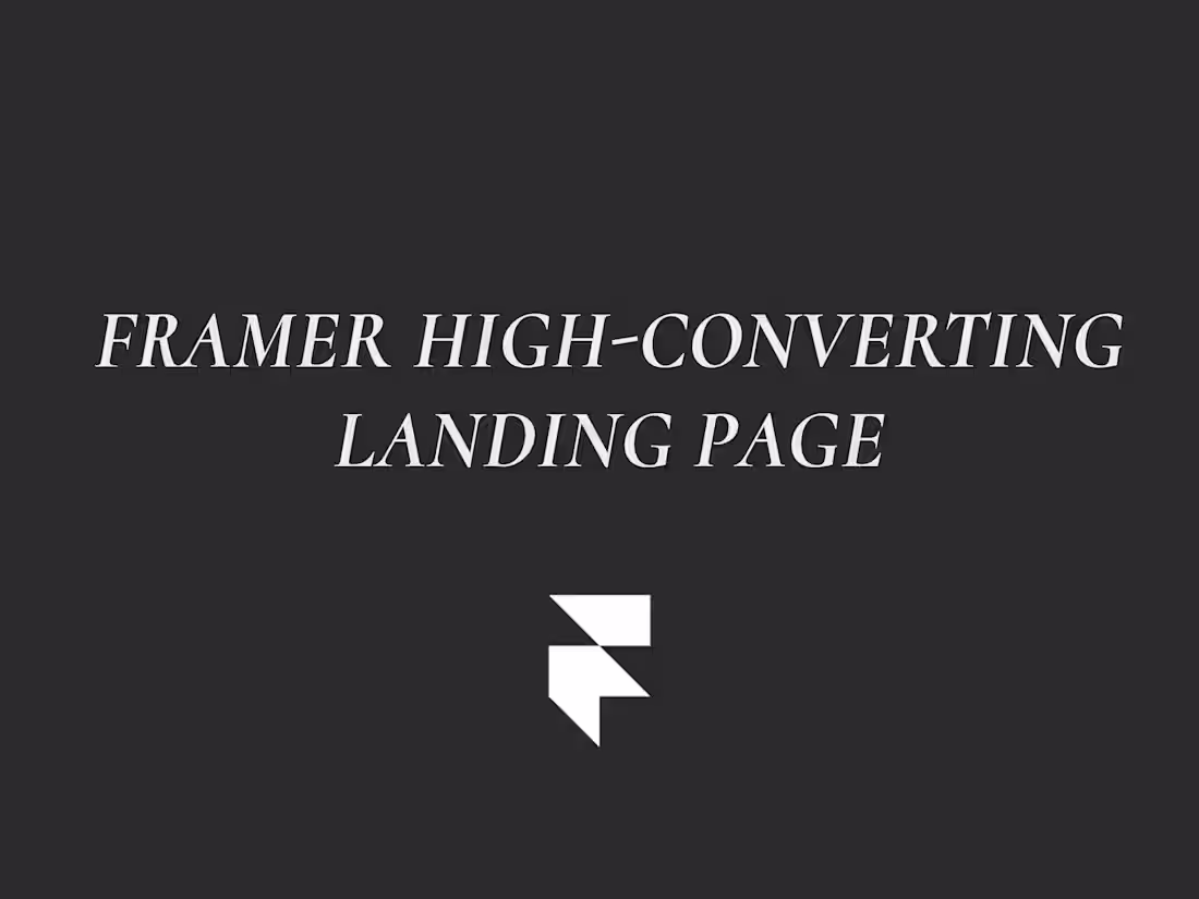 Cover image for Framer Landing Page