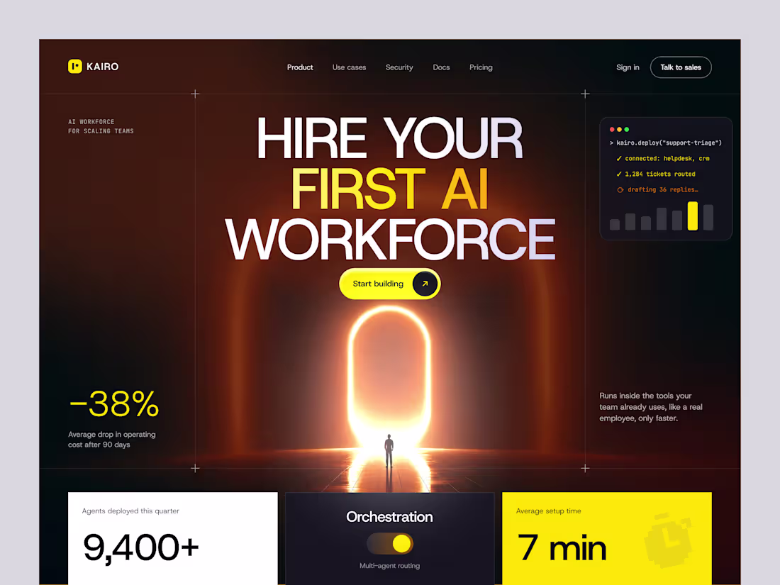 Cover image for Kairo: an AI workforce platform built for automated support ...