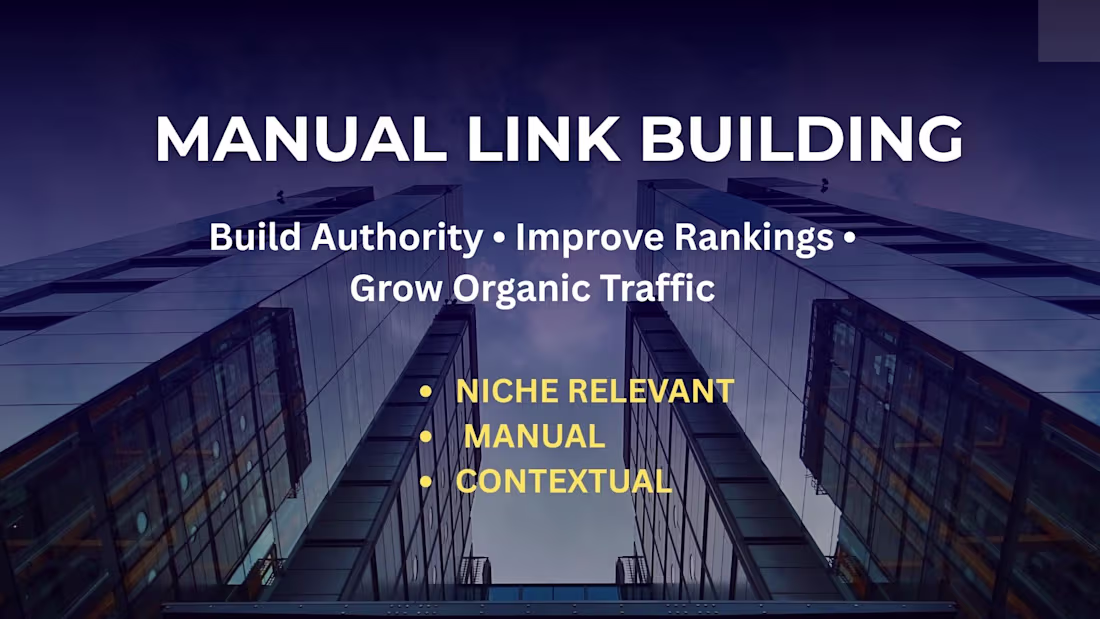 Cover image for Manual Backlink Building for SEO