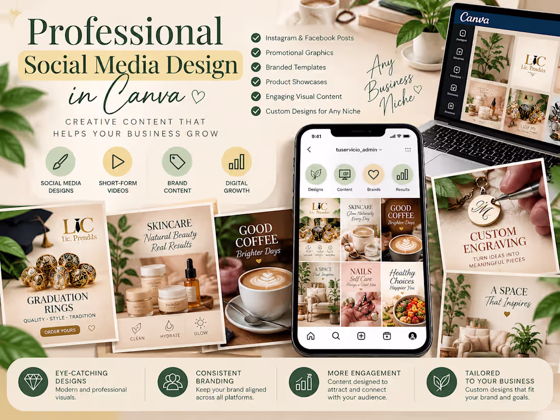 Cover image for I Will Design Professional Social Media Posts in Canva