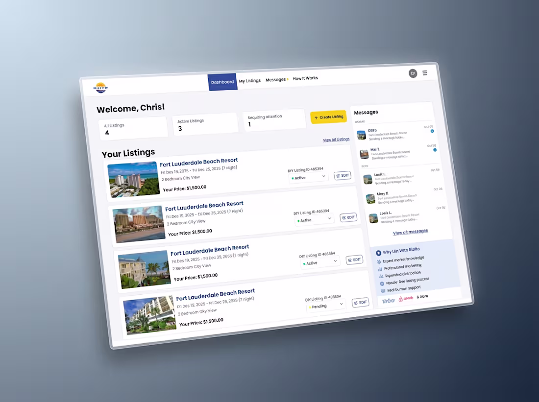 Cover image for Rialto Host Dashboard — Listing, Messaging & Valuation Tools