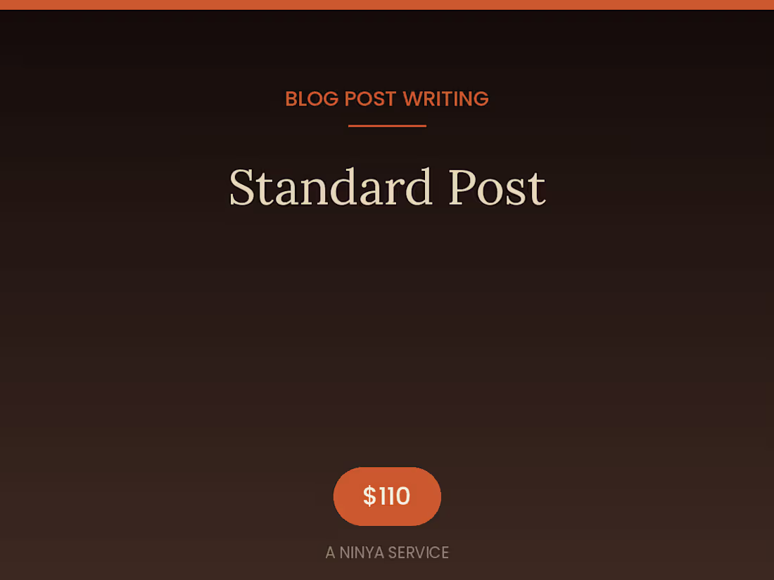 Cover image for Blog Post Writing — Standard