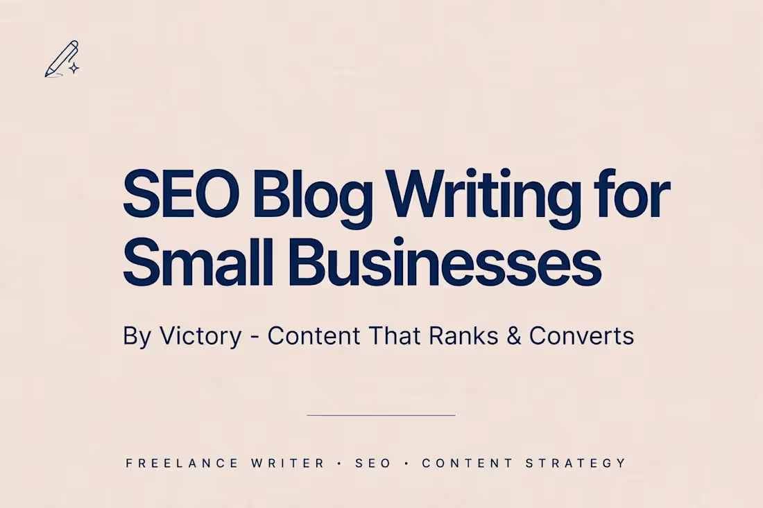 Cover image for I will write SEO blog posts for small businesses