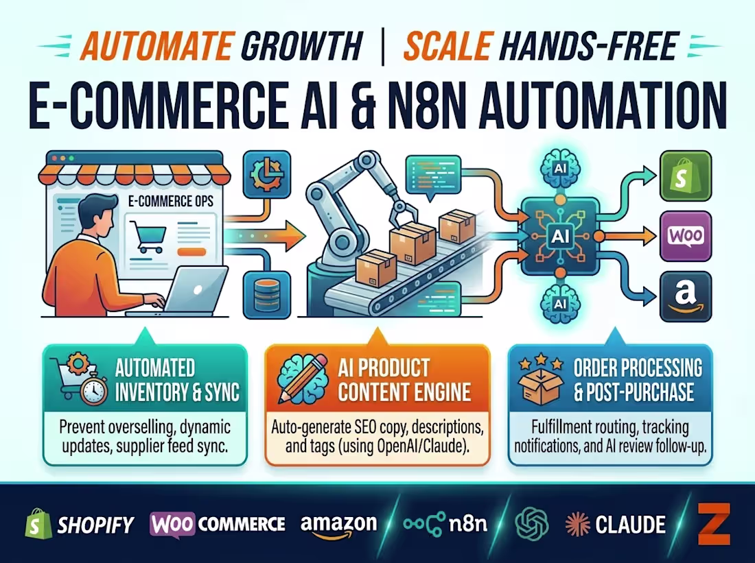 Cover image for Automate Your Ecommerce Store with AI & n8n