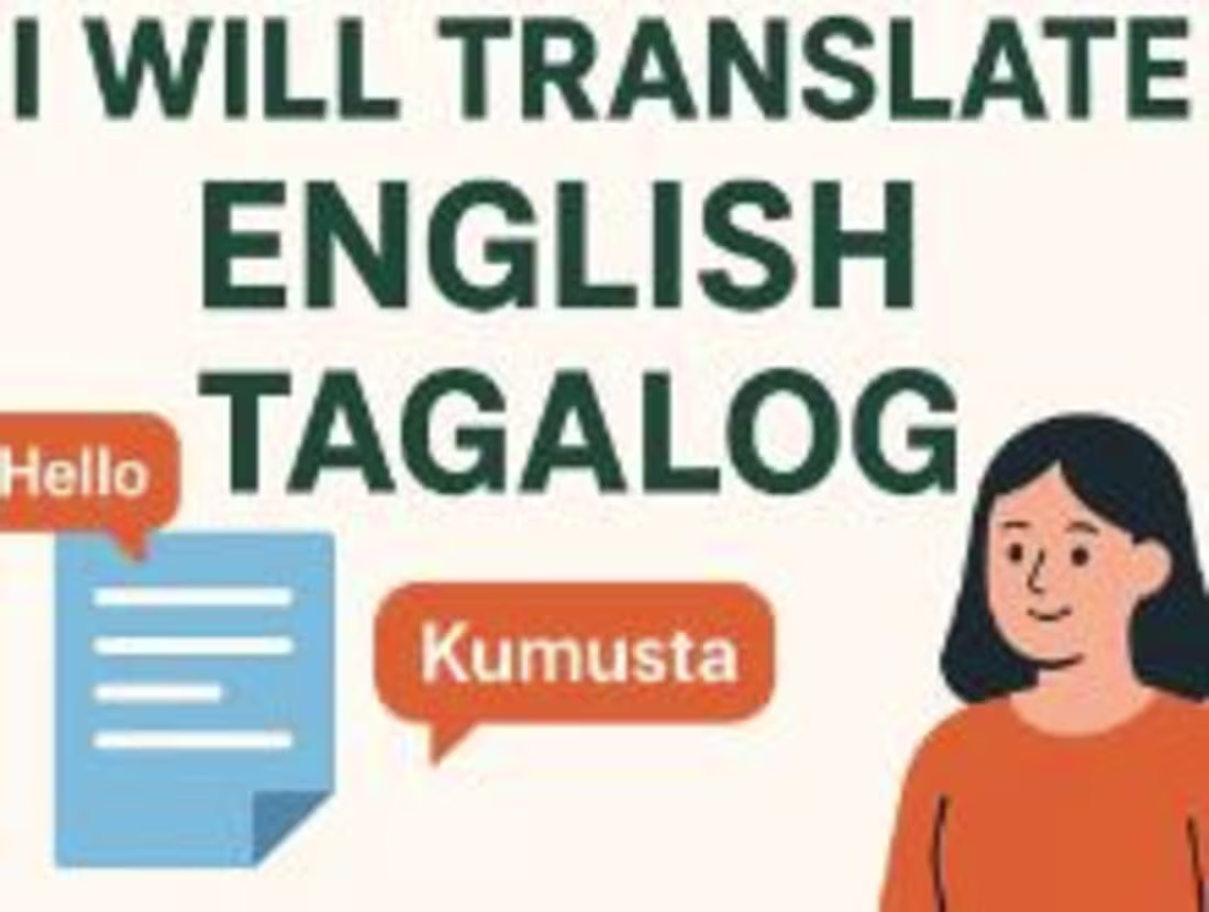 Cover image for Professional English to Filipino Translator