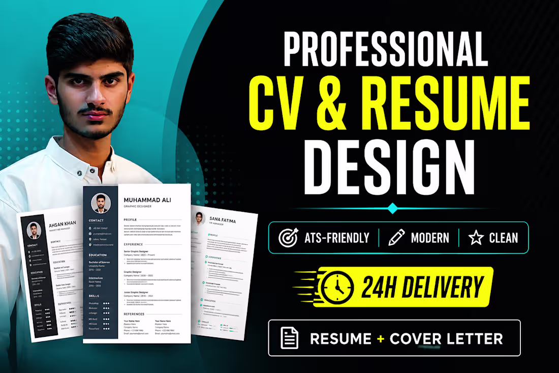 Cover image for Professional ATS Friendly CV & Resume Design