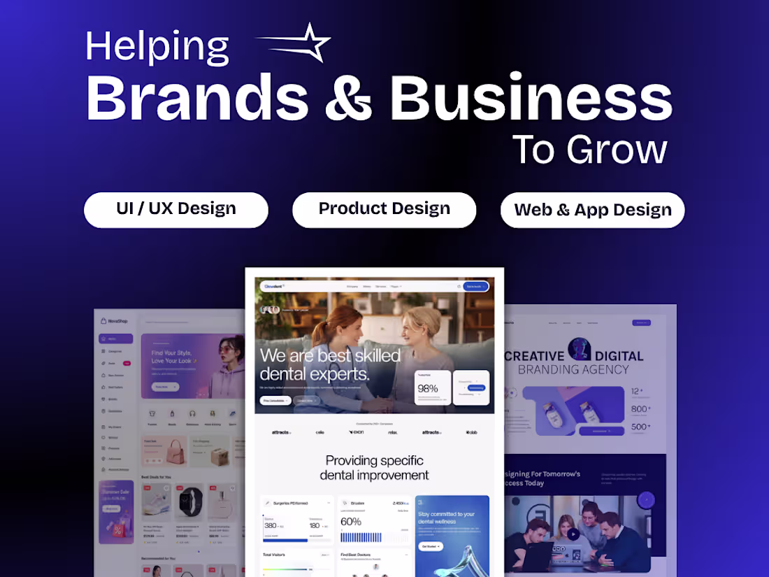 Cover image for UI/UX & Product Design for Web, SaaS & Mobile