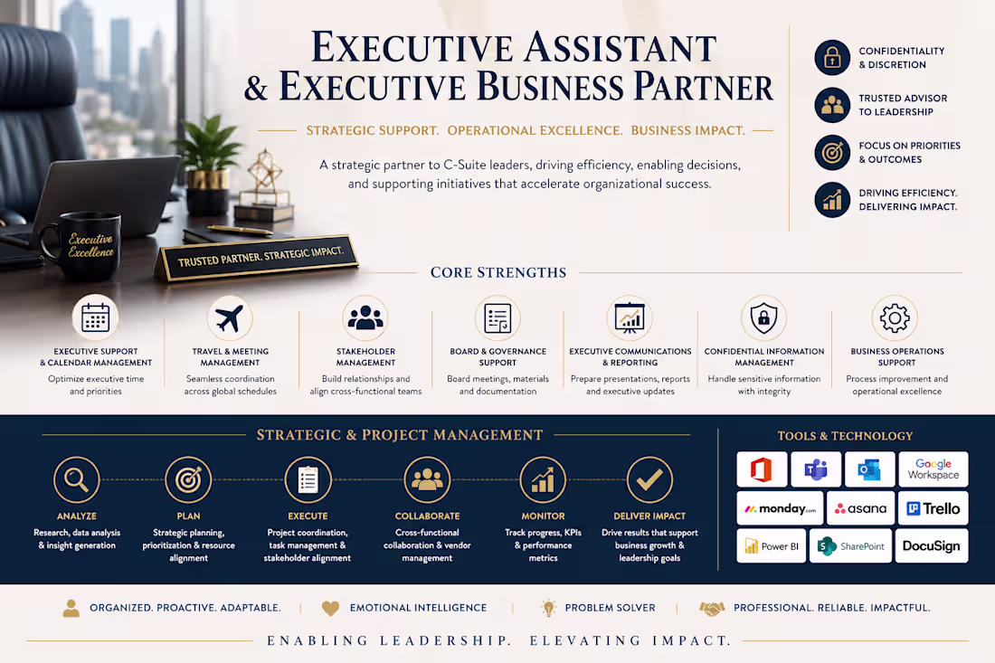 Cover image for C-Suite Executive Assistant