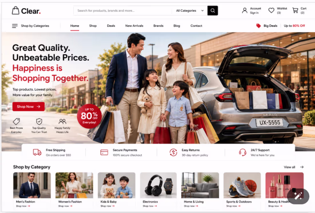 Cover image for Happiness is Shopping with family