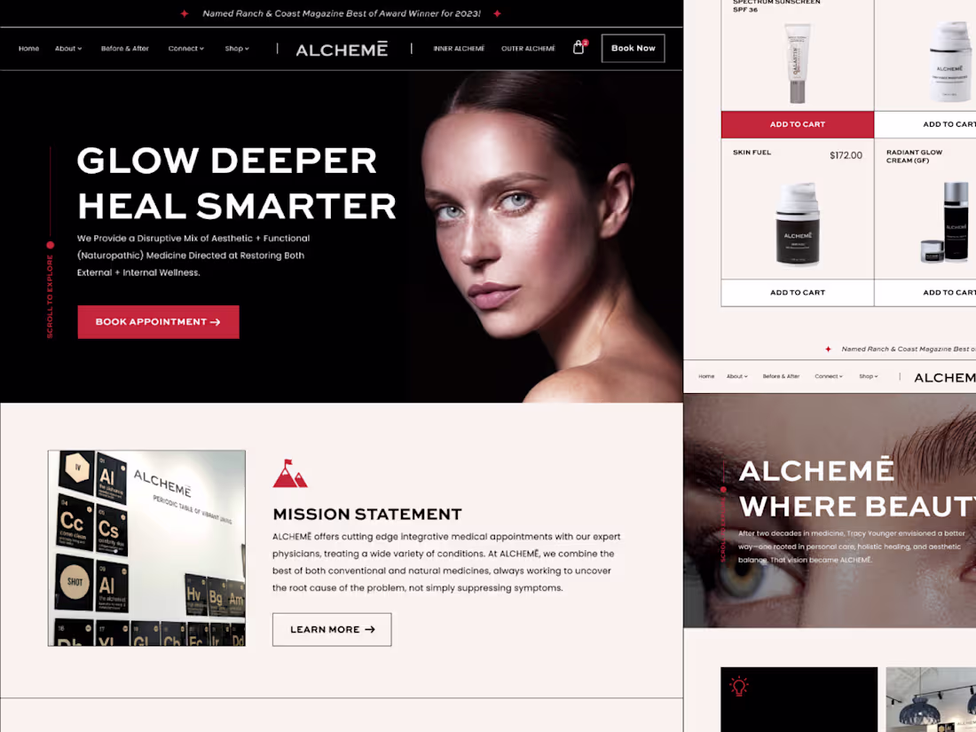 Cover image for Alcheme Health Website Design &