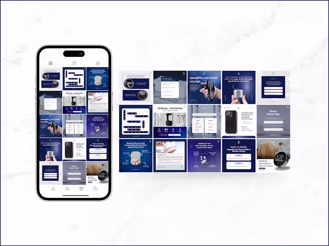 Cover image for Created social media content for