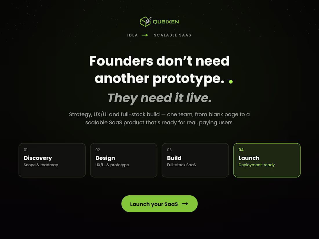 Cover image for SaaS MVP Design & Full-Stack Development