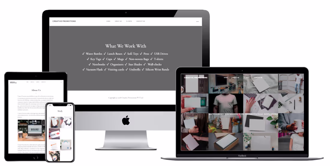 Cover image for Creative Promotions Website by Elementor