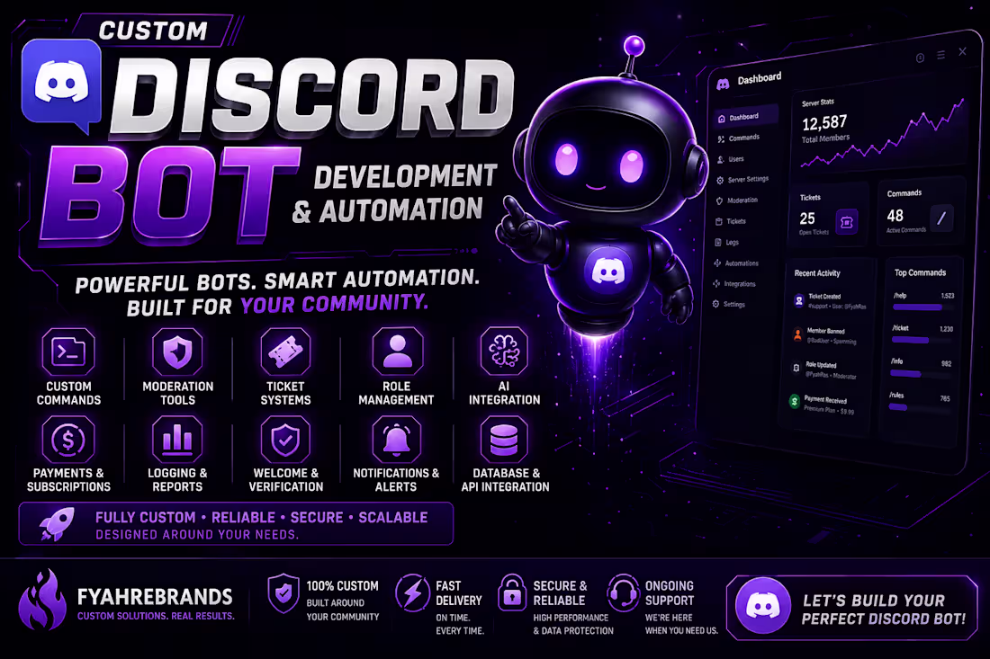 Cover image for Custom Discord Bot Development & Automation