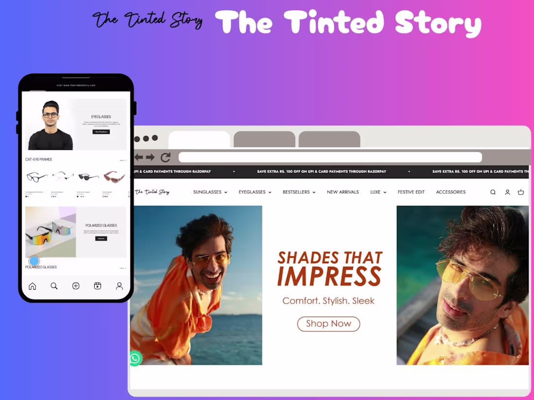 Cover image for Custom Shopify Store for The Tinted Story