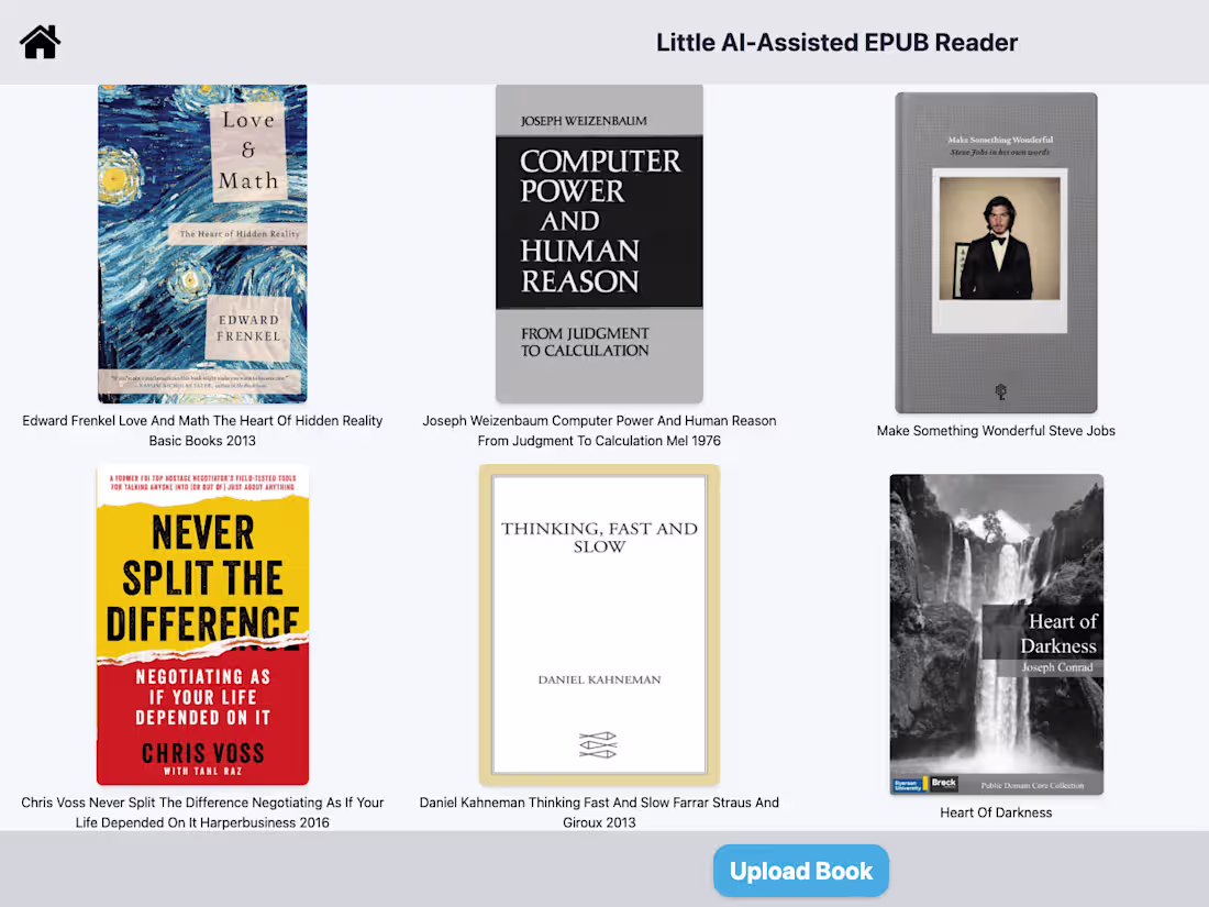 Cover image for AI assisted book reading application