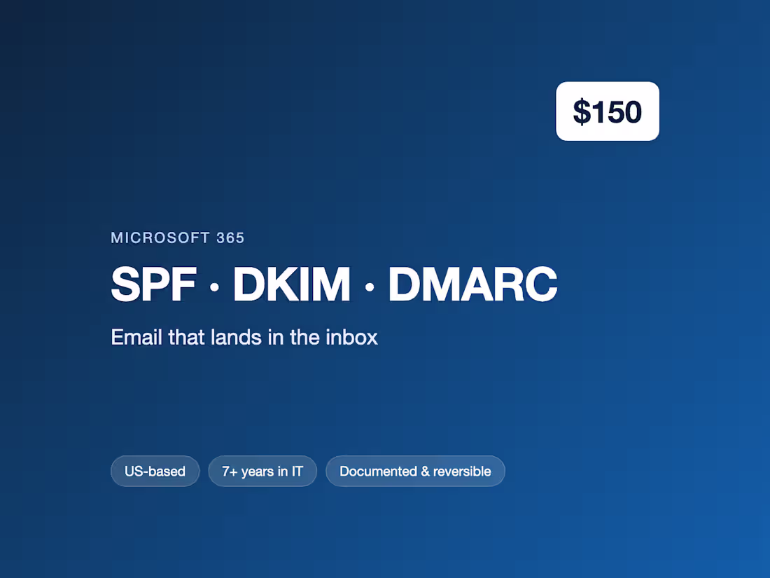 Cover image for SPF, DKIM & DMARC Setup for Microsoft 365