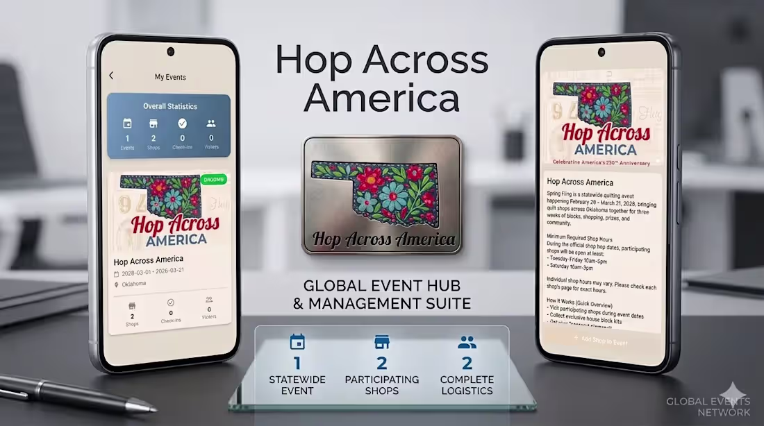 Cover image for Event platform for a statewide multi shop hop