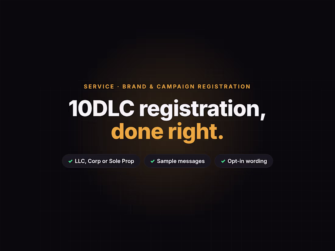 Cover image for 10DLC Brand & Campaign Registration