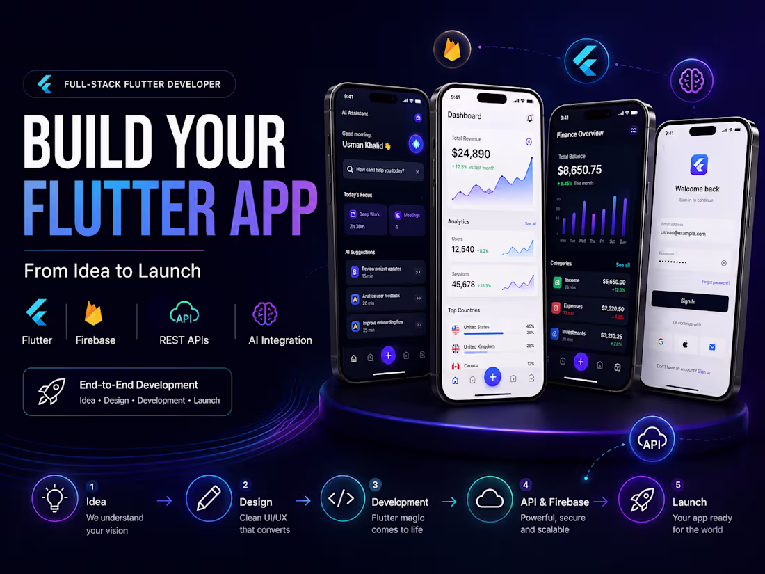 Cover image for I will build a production-ready Flutter mobile app