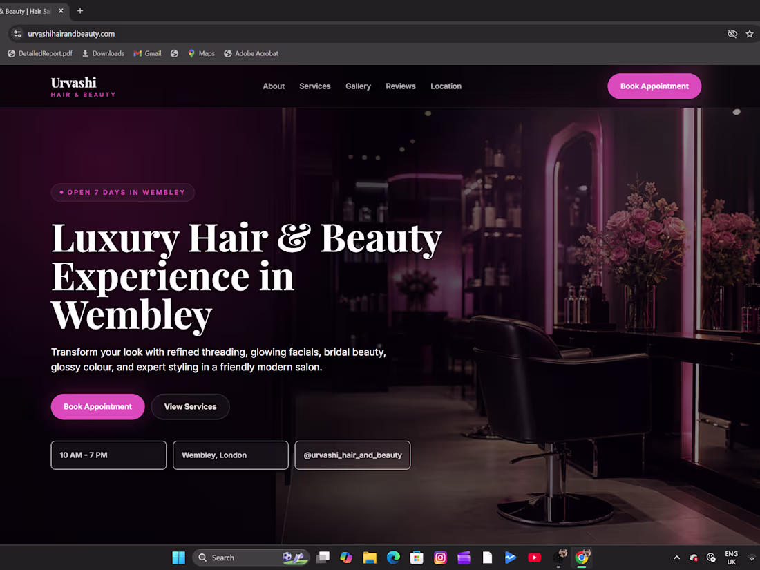 Cover image for Project title:
Urvashi Hair & Beauty