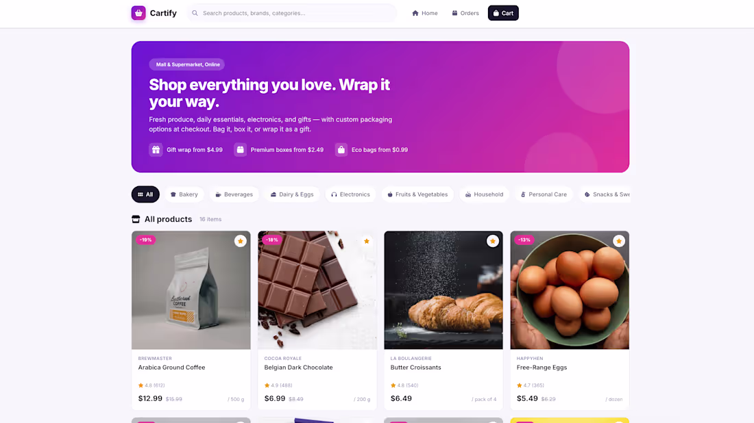 Cover image for Cartify is an online personal shopper.