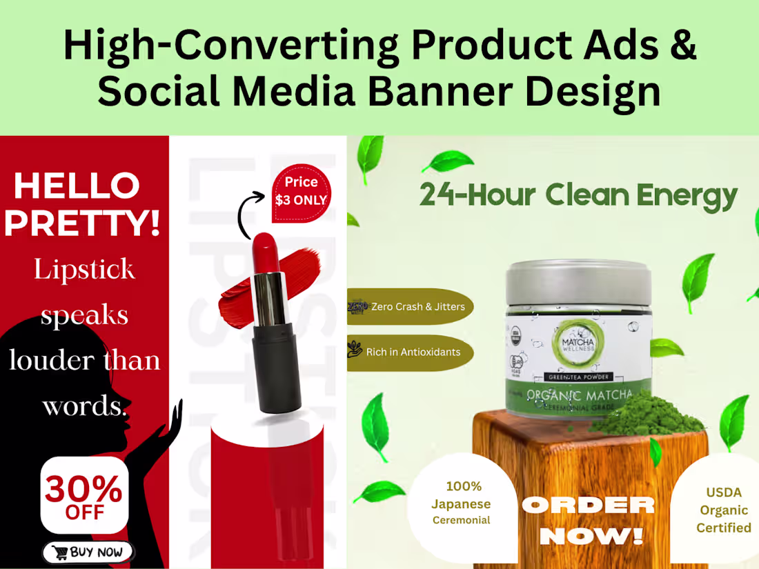 Cover image for High-Converting Product Ads & Social Media Banner Design