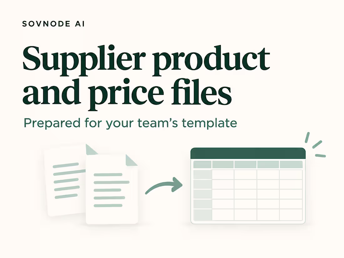 Cover image for Supplier product and price file preparation
