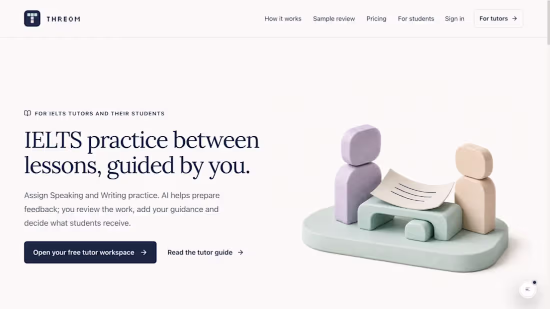 Cover image for Threom — IELTS product website