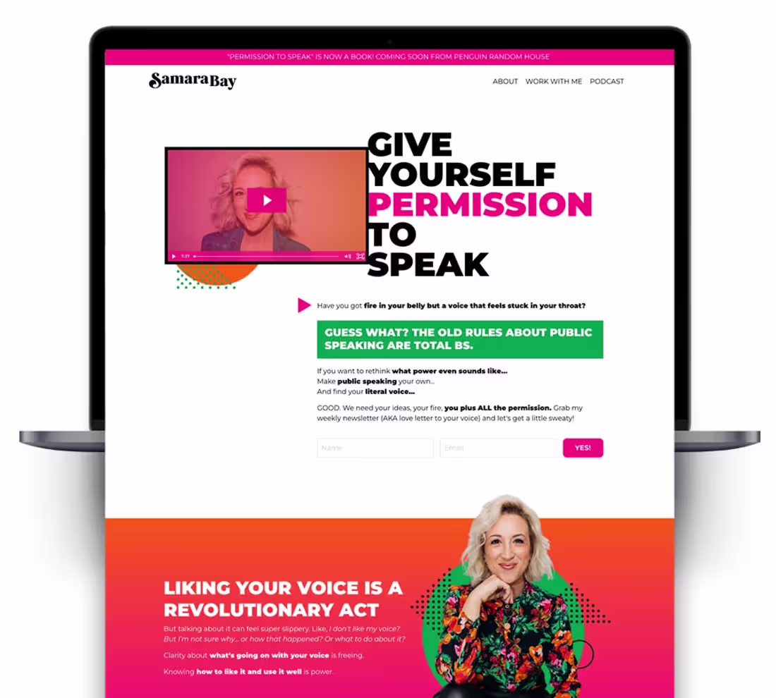 Cover image for Samara Bay Author Speaker Website & Brand on Kajabi