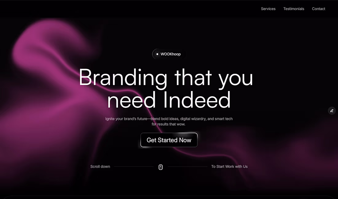 Cover image for Dynamic One-Page Framer Website for Modern Digital Brands Th...
