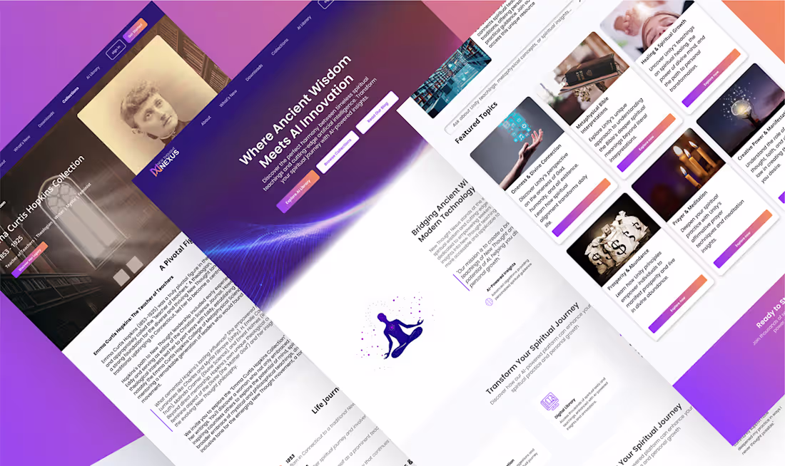 Cover image for AI Website – New Thought Nexus UI Design