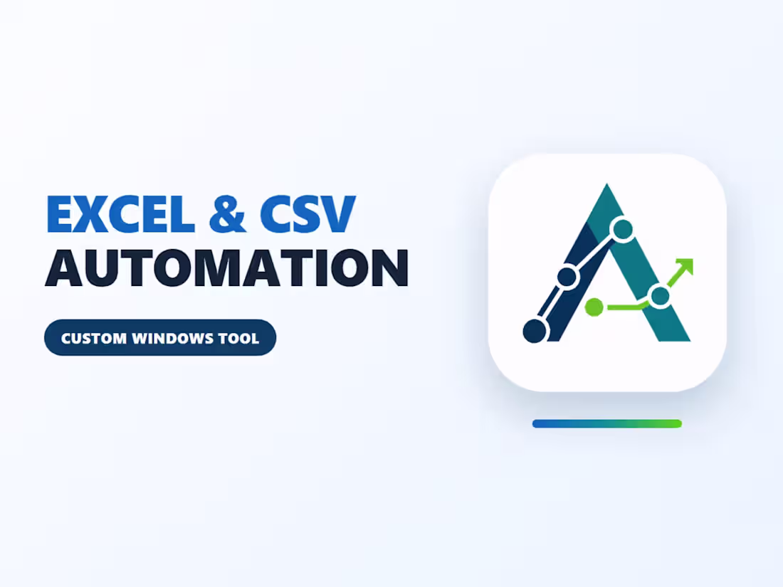 Cover image for Excel & CSV Workflow Automation for Windows