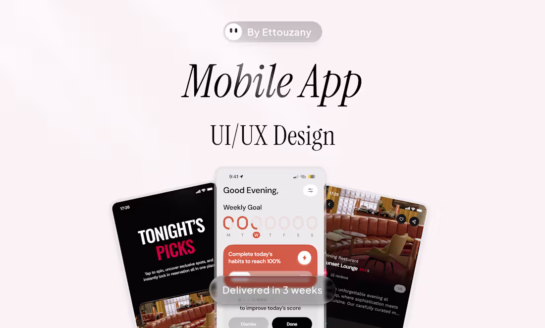 Cover image for Mobile App UI/UX Design