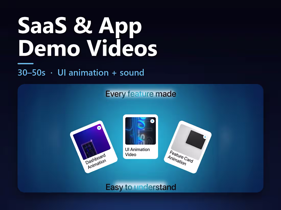 Cover image for SaaS & App Demo Video (30–50s)