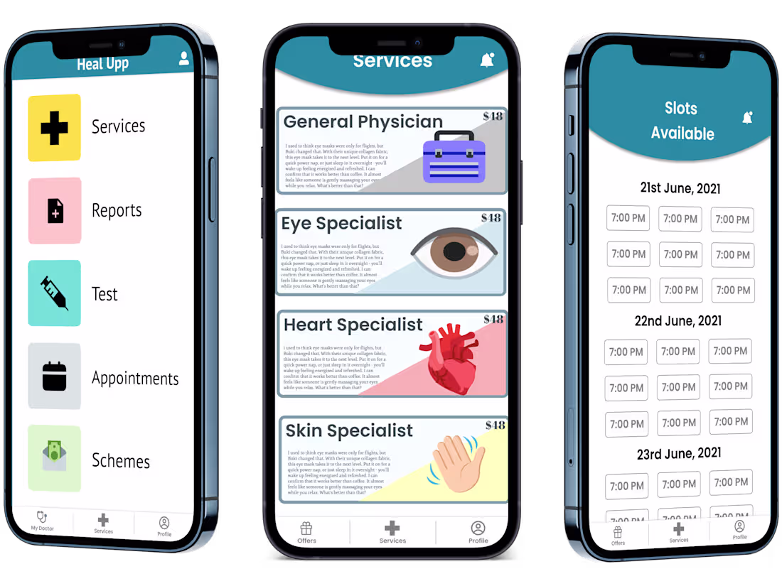 Cover image for Heal Up - AI based Report analysis and appointment booking