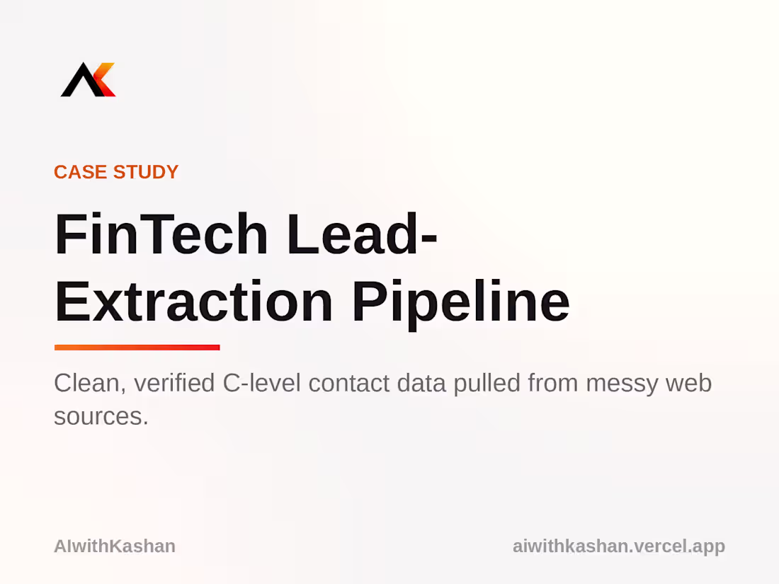 Cover image for FinTech Lead-Extraction Pipeline