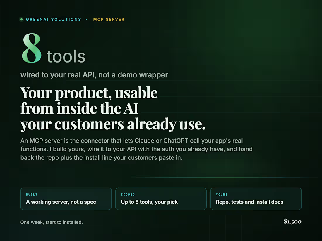 Cover image for MCP Server - your product, usable inside Claude and ChatGPT