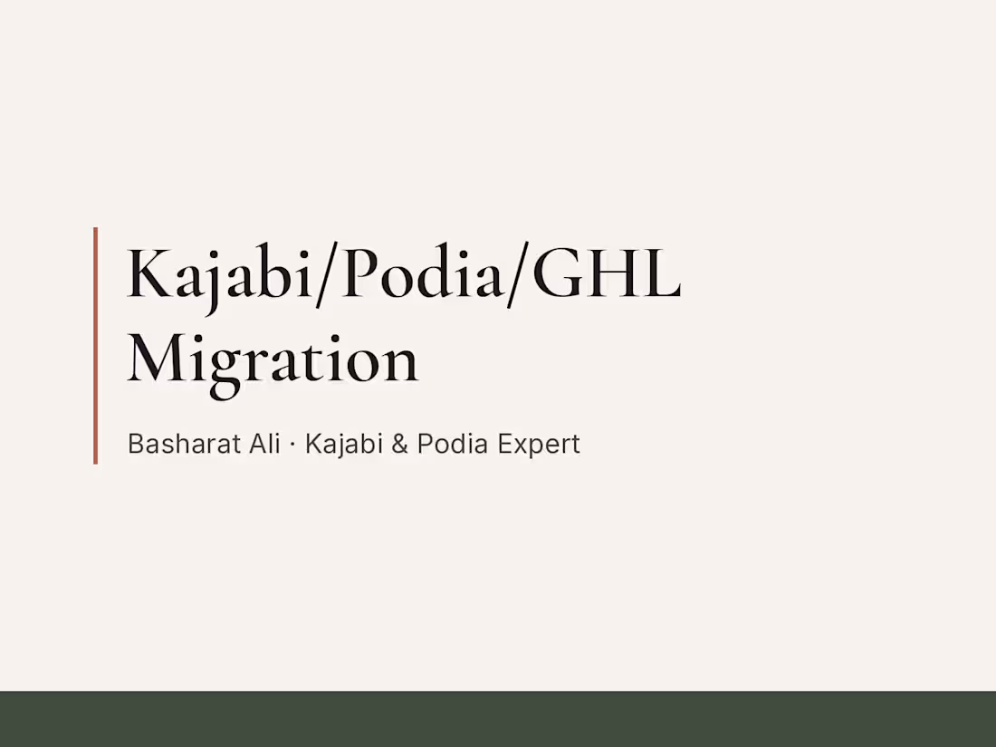 Cover image for Kajabi/Podia/GHL Migration