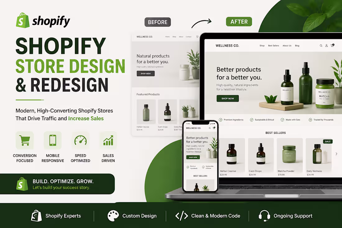 Cover image for Shopify store design
