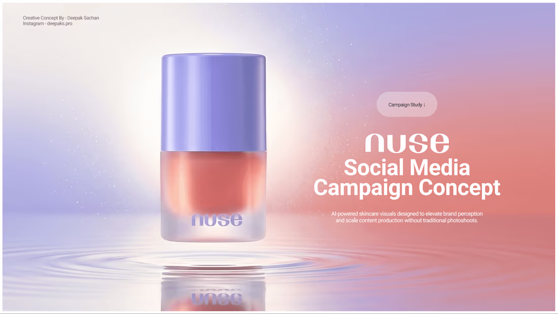 Cover image for AI Beauty Campaign — Soft Skincare Visual Direction