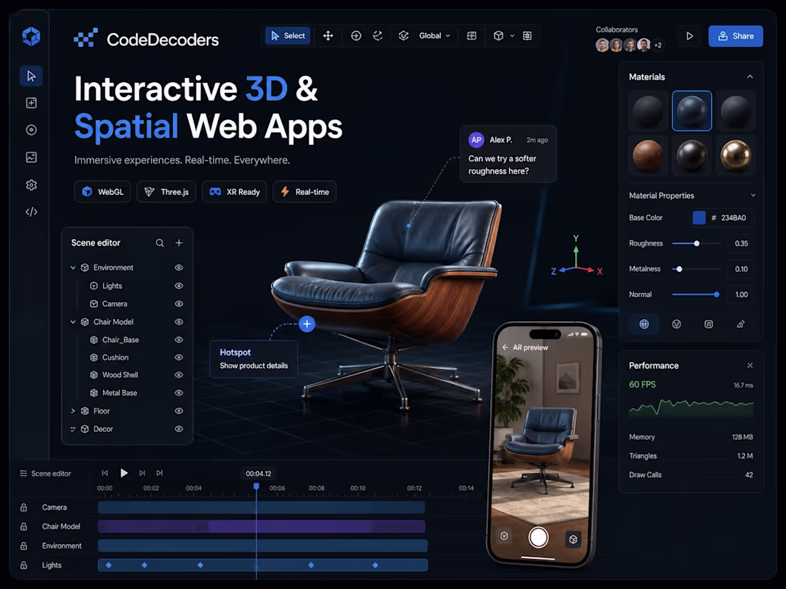 Cover image for Interactive 3D & Spatial Web Apps