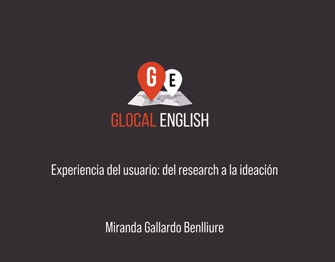 Cover image for UX Research for Glocal English