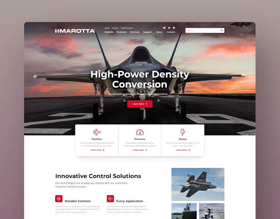 Cover image for Marotta - Landing Page, Website