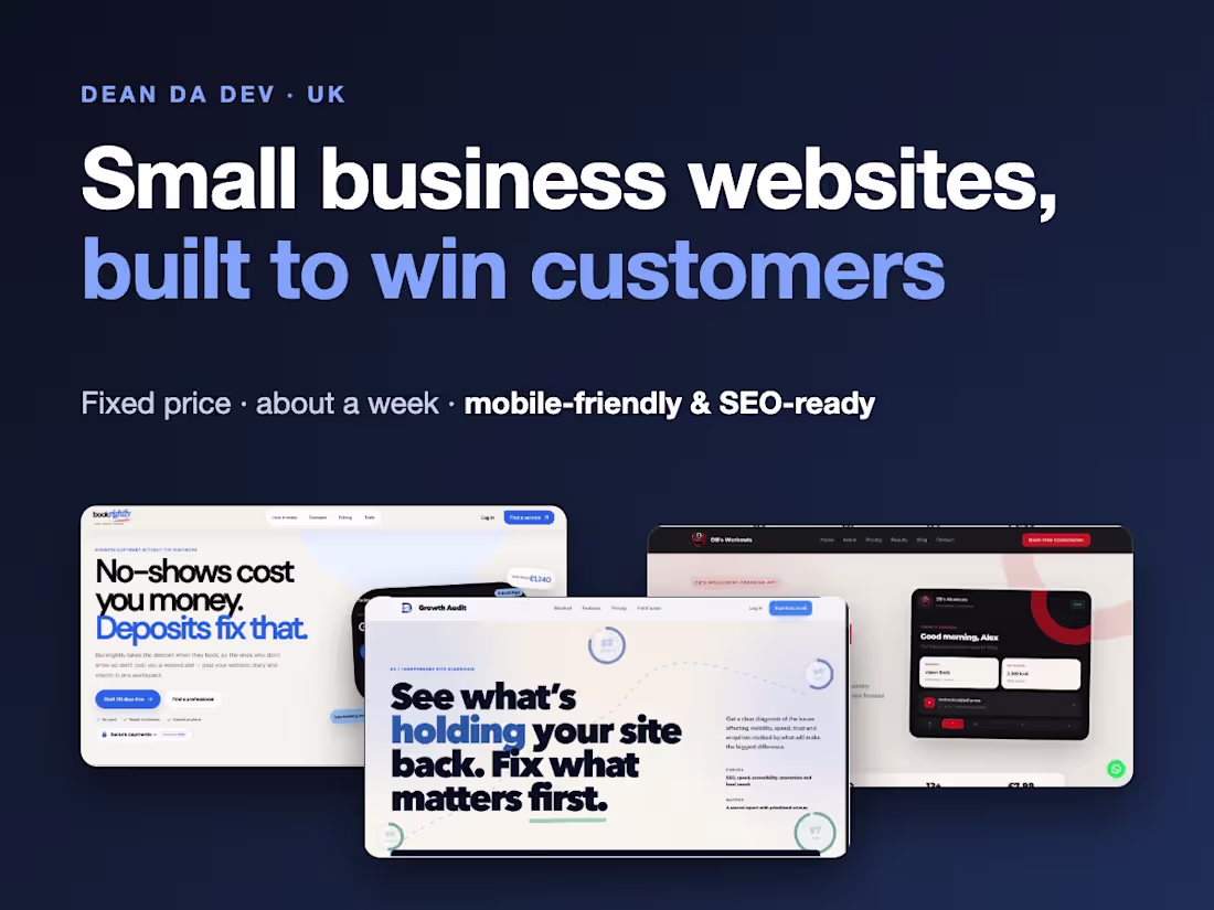 Cover image for Fixed-Price Small Business Website (Mobile-Friendly, SEO-Ready)