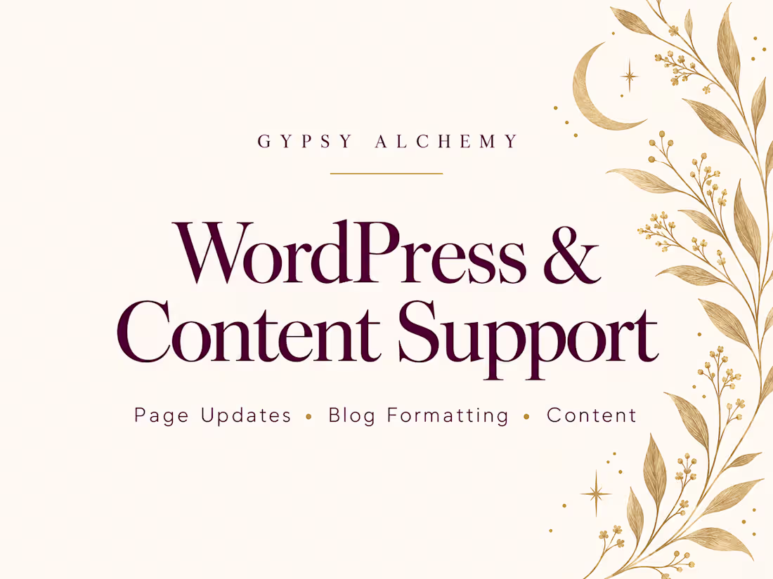 Cover image for WordPress & Content Support
