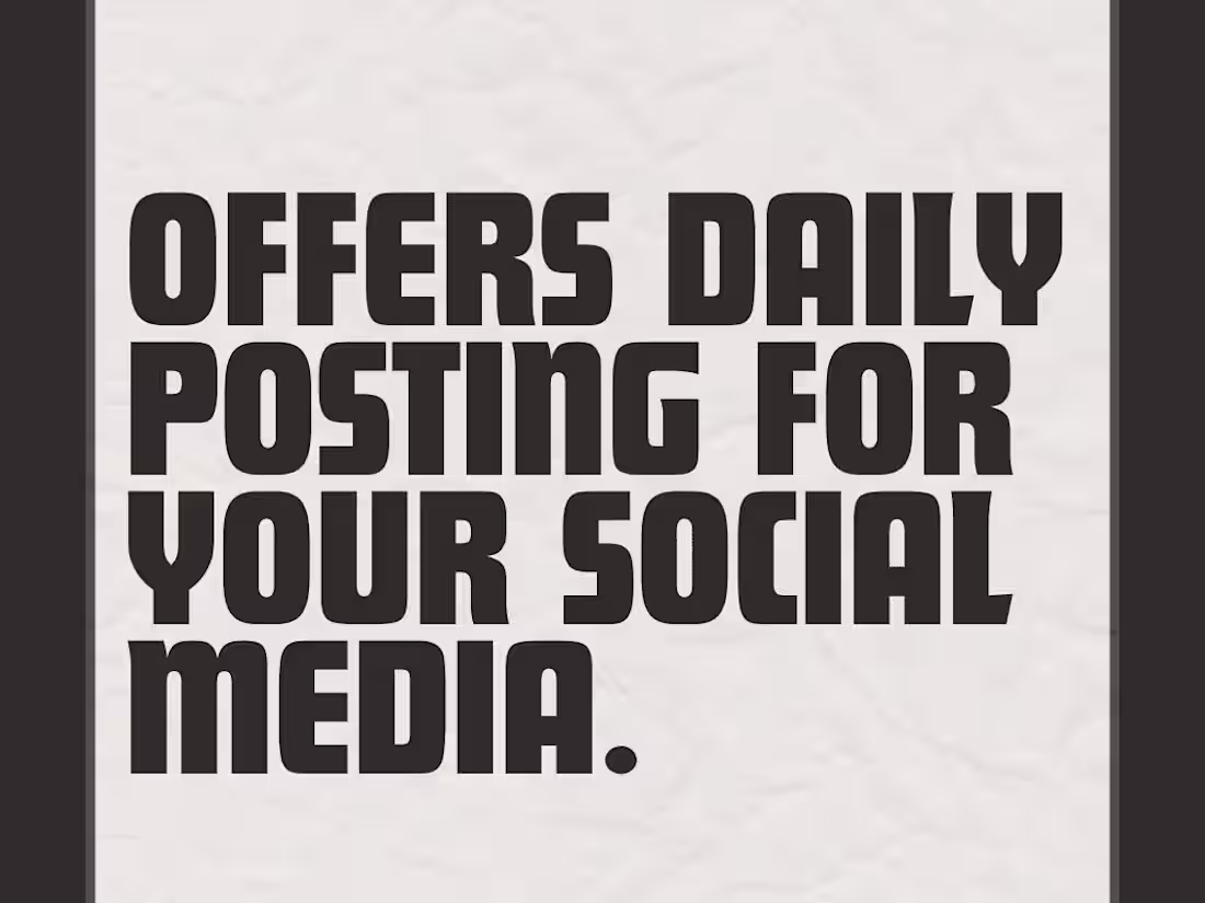 Cover image for I can handle daily posts for your brand.