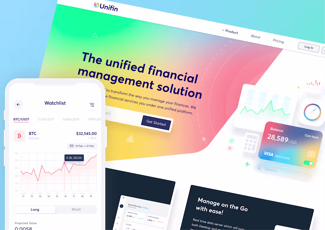 Cover image for Unifin- Brand identity (Full stack)