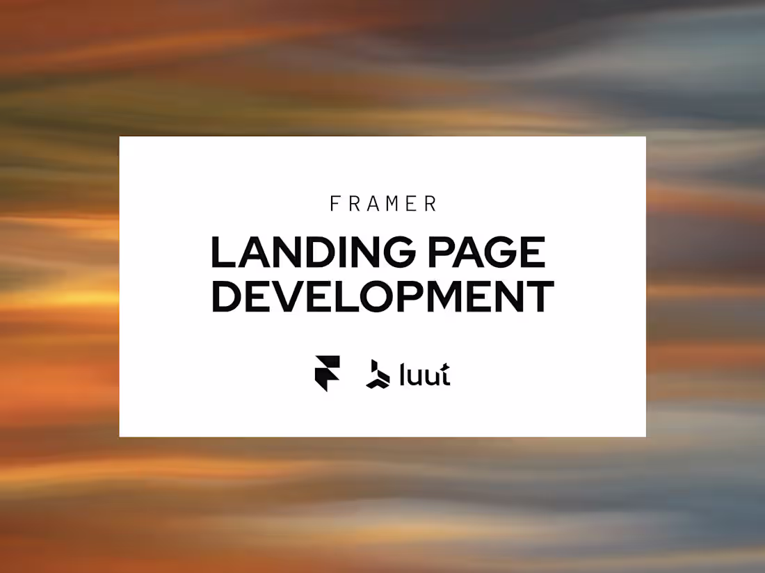 Cover image for Framer Landing Page - Designed & Built to Convert